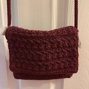 Handcrafted Burgundy Crochet Bag
